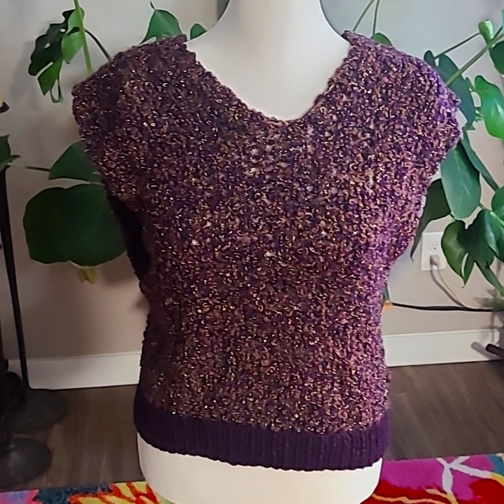 Retro backless knit sweater